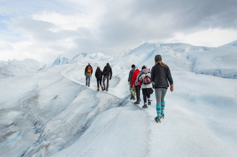 Hiking on Perito Moreno Glacier in Patagonia, Argentina