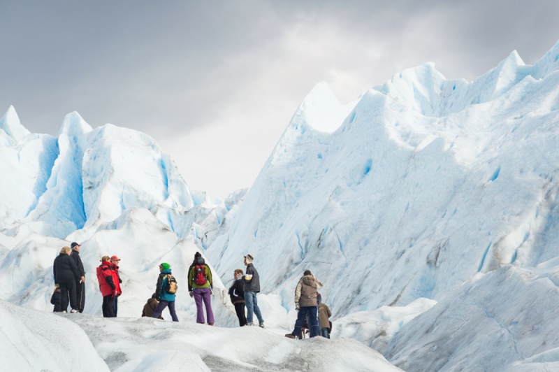 Hiking on Perito Moreno Glacier in Patagonia, Argentina