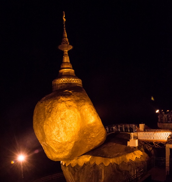Top Myanmar Destinations: The Best Places to Visit in Myanmar: Night at the Golden Rock, Mt. Kyaiktiyo, Myanmar