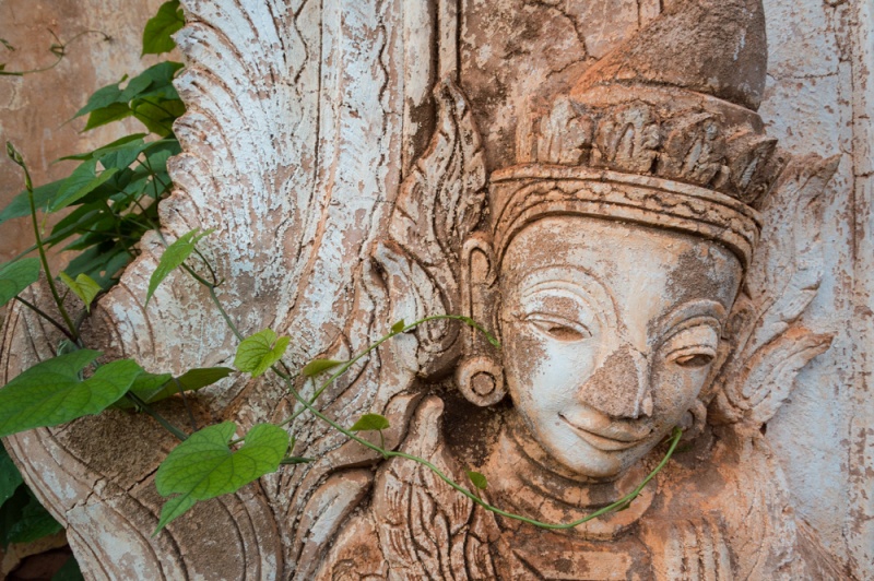 Myanmar Off The Beaten Track: Myanmar Adventures: Temple wall carving in Myanmar by Wandering Wheatleys