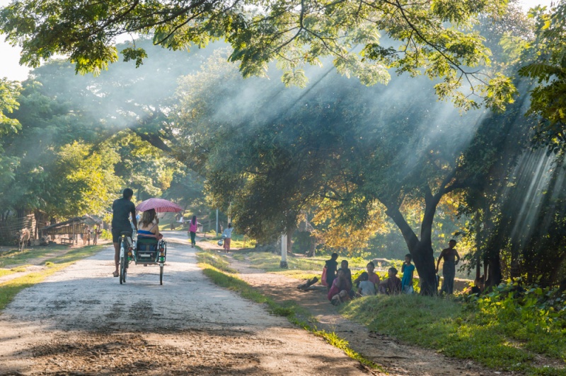 Trishaw ride in Mrauk U, Myanmar by Wandering Wheatleys
