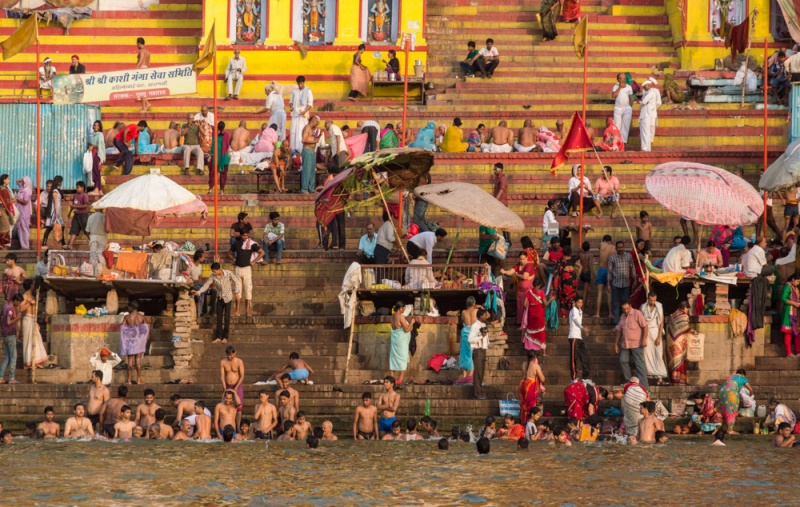 Bathing in the Ganges River, Varanasi, India