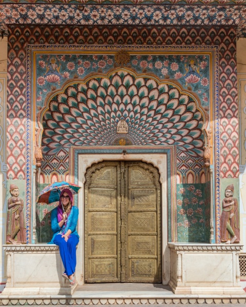 Lotus Gate at the City Palace, Jaipur, India