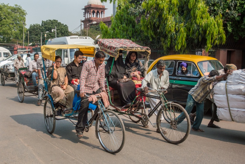 Rickshaws in New Delhi, India
