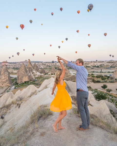 Dancing Under Hot Air Balloons in Cappadocia, Turkey by Wandering Wheatleys