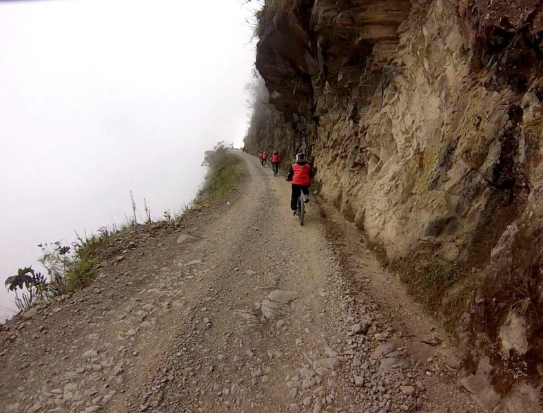 Biking on the Death Road, Bolivia