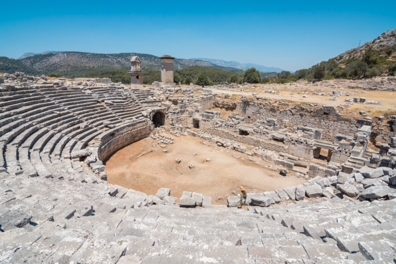 Southern Turkey Riviera: The Best Beaches in Southern Turkey: Ancient Amphitheater of Xanthos, Turkey by Wandering Wheatleys