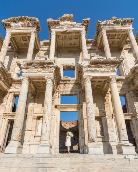 Turkey Vacation Destinations: The Best Places to Visit on Vacation in Turkey: Celsus Library at Ephesus in Turkey by Wandering Wheatleys