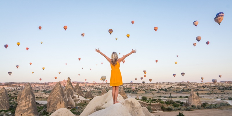 Turkey Vacation Destinations: The Best Places to Visit on Vacation in Turkey: Hot Air Balloon Ride Over Cappadocia, Turkey