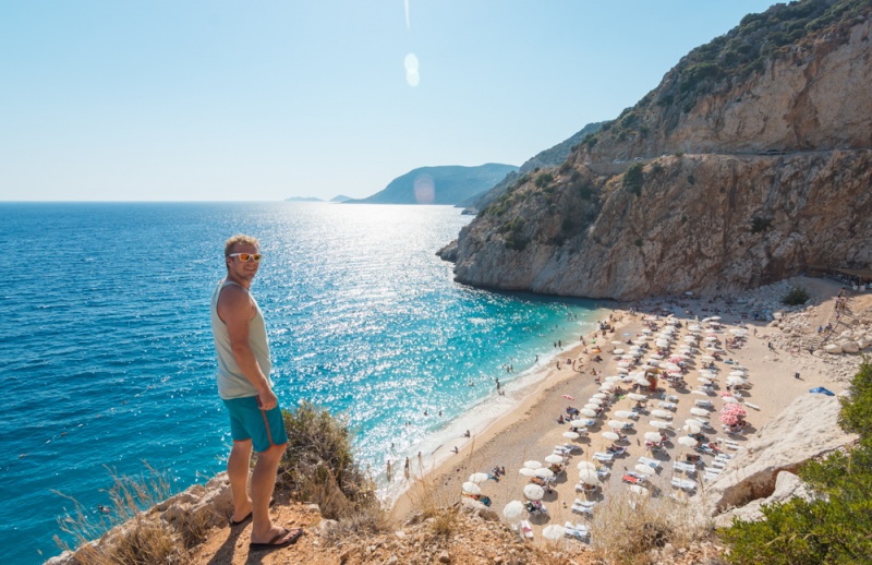 Southern Turkey Riviera: The Best Beaches in Southern Turkey: Kaputas Plaji in Kas, Turkey by Wandering Wheatleys
