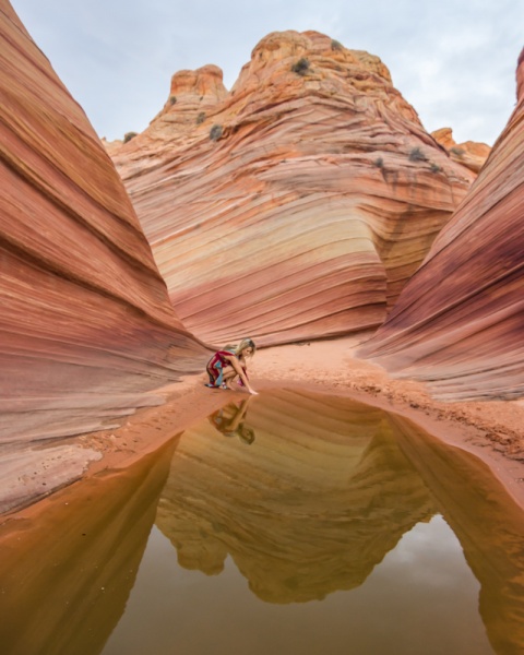 The Wave Lottery: The Wave Arizona Permit: Reflection at The Wave, Arizona by Wandering Wheatleys