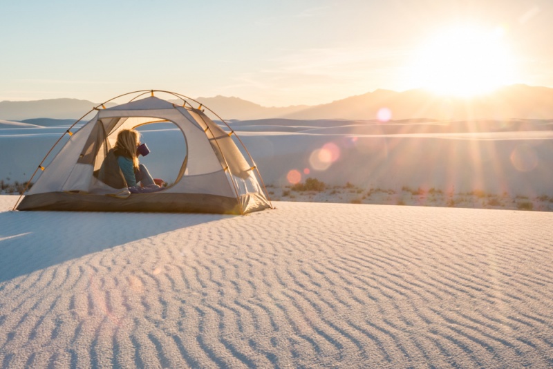 Sunset over White Sands National Monument, New Mexico by Wandering Wheatleys