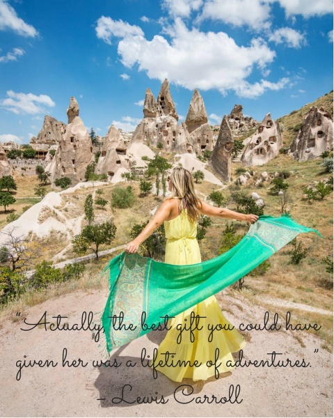 Inspirational Travel Quotes and Inspirational Quotes: “Actually, the best gift you could have given her was a lifetime of adventures.” – Lewis Carroll