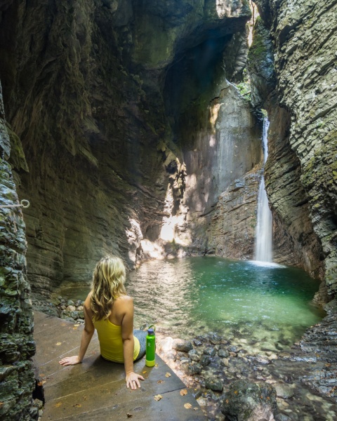 Best Day Hikes in Slovenia: Hiking Slovenia: Kozjak Waterfall, Slovenia by Wandering Wheatleys