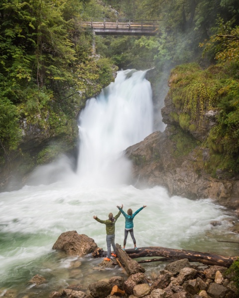 Best Day Hikes in Slovenia: Hiking Slovenia: Šum Waterfall, Vintgar Gorge, Slovenia by Wandering Wheatleys