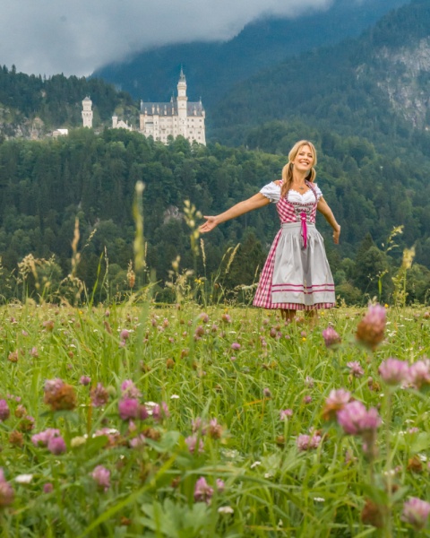Southern Germany Road Trip: Southern Germany Itinerary: Dirndl Dancing at Neuschwanstein Castle, Germany by Wandering Wheatleys