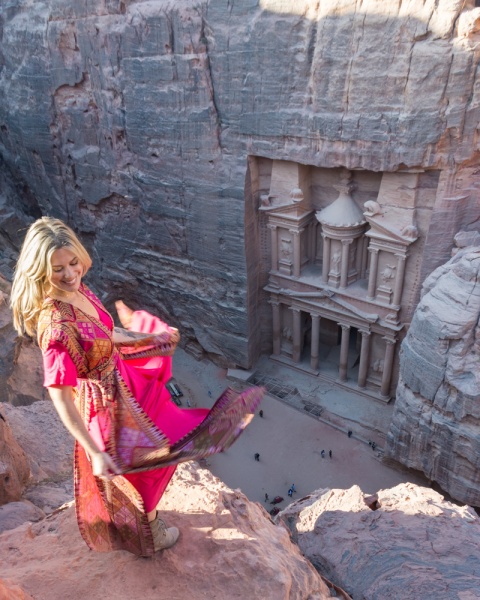 The Best Places to Visit in Jordan: Tourist Attractions: Views of the Treasury, Petra, Jordan by Wandering Wheatleys