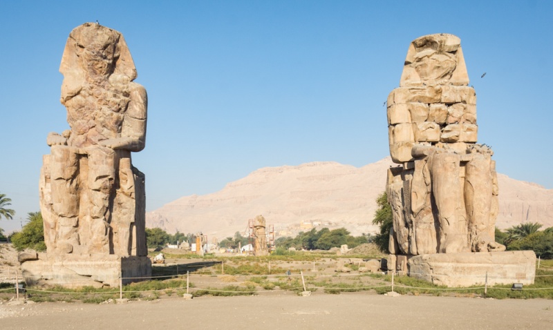 Visit Luxor, Egypt: Things to Do in Luxor: Colossi of Memnon, Luxor, Egypt by Wandering Wheatleys