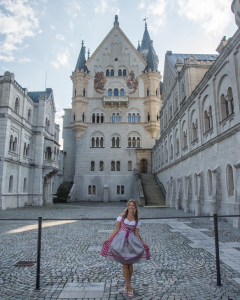 Best Places to Visit in Germany: Highlights of Germany: Neuschwanstein Castle Courtyard, Germany