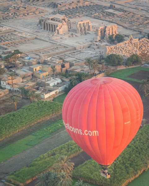 Visit Luxor, Egypt: Things to Do in Luxor: Ramesseum from a Hot Air Balloons, Luxor, Egypt by Wandering Wheatleys