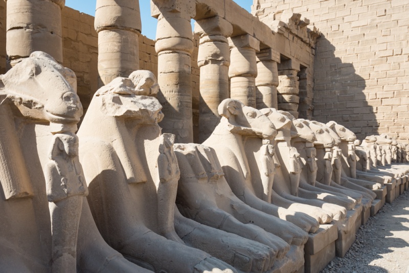 Visit Luxor, Egypt: Things to Do in Luxor: Rams Head Sphinxes in the Karnak Temple, Luxor, Egypt by Wandering Wheatleys