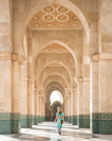Archways of Hassan II Mosque, Casablanca, Morocco by Wandering Wheatleys
