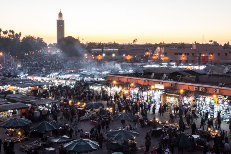 Top Things to do in Marrakech, Morocco: Best Things to do in Marrakech: Jemaa El-Fnaa at sunset, Marrakech, Morocco by Wandering Wheatleys