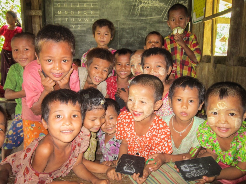 Top Myanmar Destinations: The Best Places to Visit in Myanmar: School children in Myanmar by Wandering Wheatleys