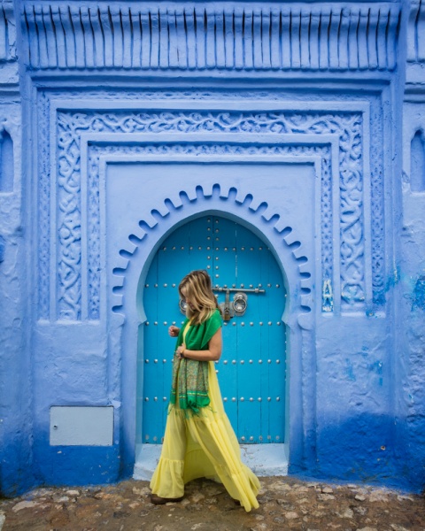 Mosque Doorway in Chefchaouen, Morocco by Wandering Wheatleys