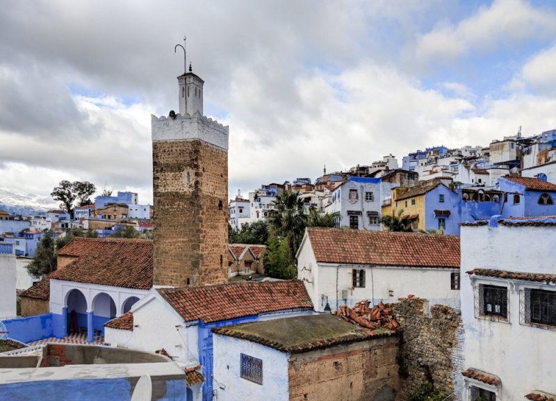 Rooftops in Chefchaouen, Morocco by Wandering Wheatleys