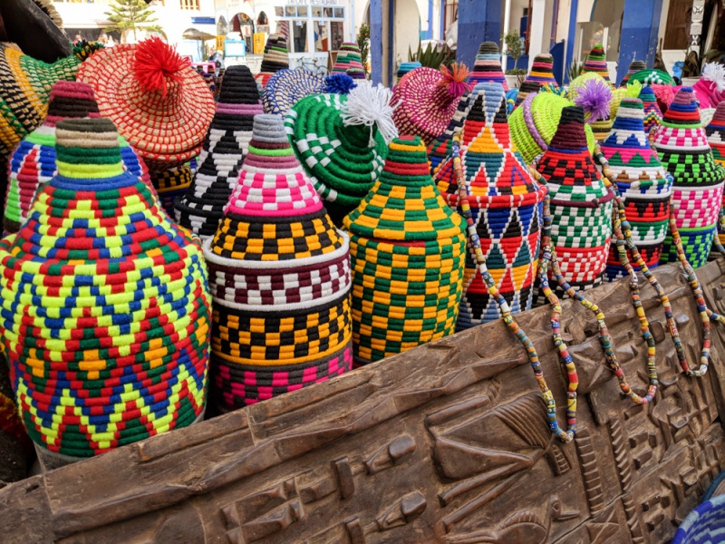 Shopping Guide for Morocco What to Buy and How Much to Spend: Colorful Woven Baskets