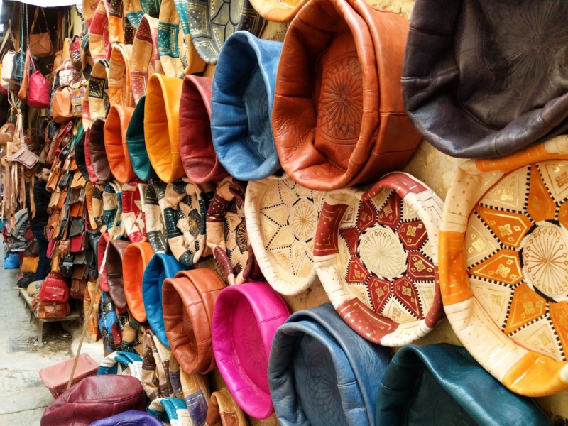 Shopping Guide for Morocco What to Buy and How Much to Spend: Leather Poufs in the Medina