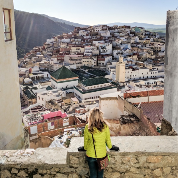 View from La Petite Terrace, Moulay Idriss, Morocco by Wandering Wheatleys