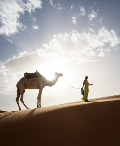 Eastern Morocco Road Trip: Moroccan Desert: Walking a Camel in the Sahara Desert