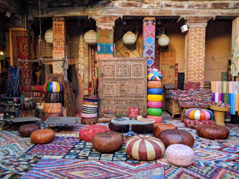 Shopping Guide for Morocco What to Buy and How Much to Spend: Leather Poofs by Wandering Wheatleys