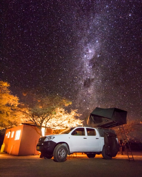 Namibia Self Drive Itinerary: Namibia Road Trip: Milky Way in Solitaire, Namibia by Wandering Wheatleys