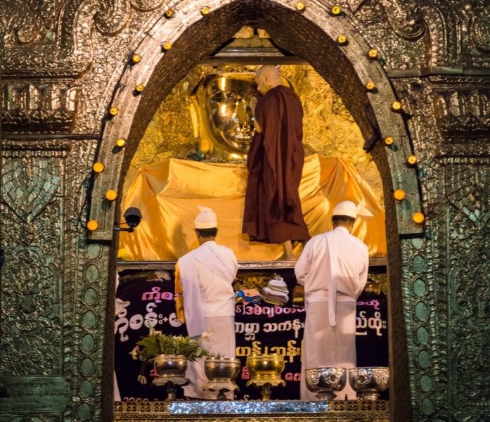 Best Things to do in Mandalay, Myanmar: Buddha Face Cleaning at Maha Myat Muni Pagoda