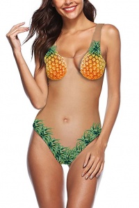 Śmieszne kostiumy kąpielowe dla kobiet: Pineapple One Piece
