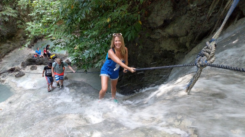 Cebu Waterfalls: Waterfalls in Cebu, Philippines: Second Level of Aguinid Falls, Cebu Philippines