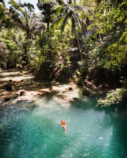 Cebu Waterfalls: Waterfalls in Cebu, Philippines: Swimming Hole at Kawasan Falls, Cebu , Philippines