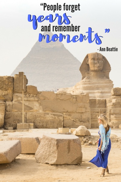 Inspirational Travel Quotes: “People forget years and remember moments.” - Ann Beattie