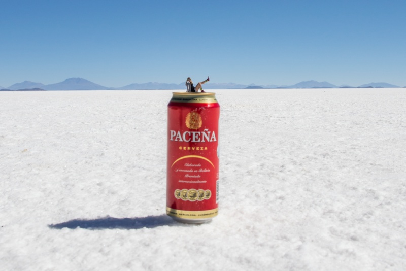 Uyuni Salt Flats, Bolivia: Track Perspective Photography - Beer Can
