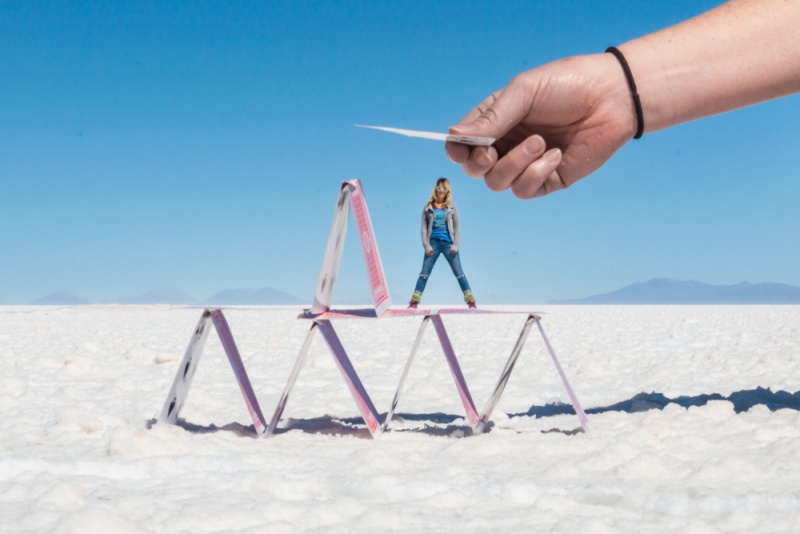 Uyuni Salt Flats, Bolivia: Track Perspective Photography - House of Cards