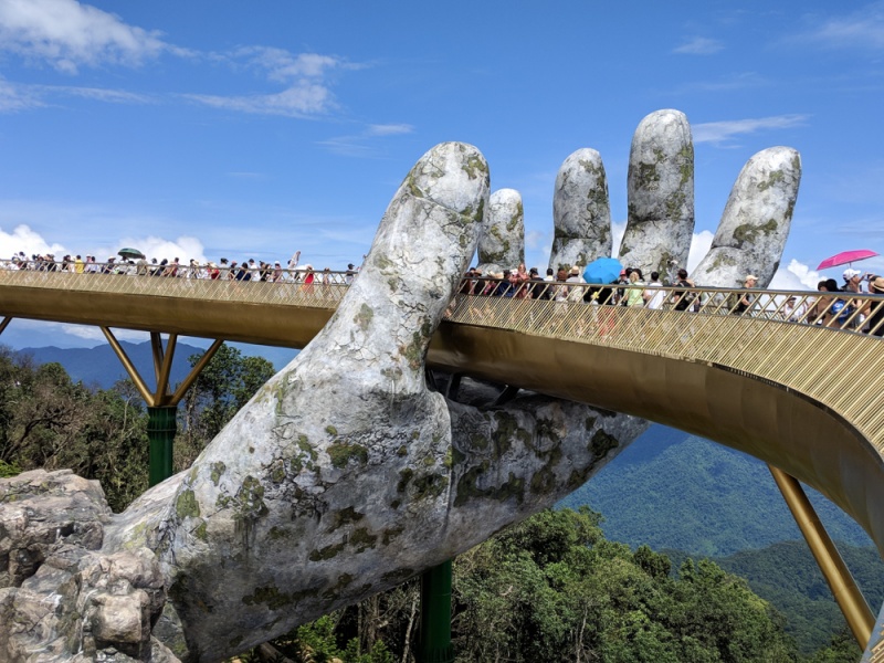 Things to do in Da Nang: Danang Vietnam: Golden Bridge at Sunworld Ba Na Hills