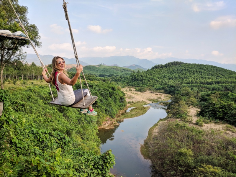 Phong Nha, Vietnam: Swing at Wild Boar Eco Farm