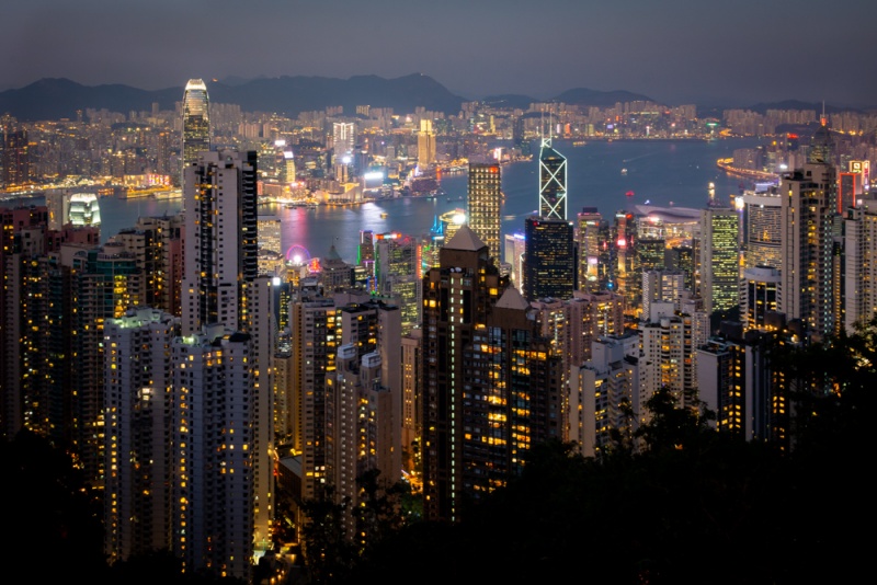 Best Things to do in Hong Kong: Skyline from Victoria Peak at Sunset