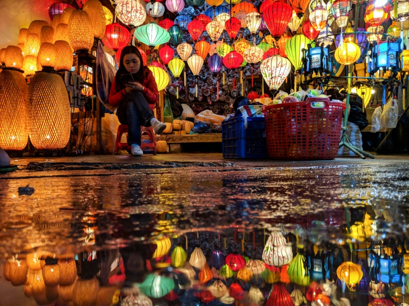An Bang Beach, Hoi An, Vietnam: Lanterns in the Night Market
