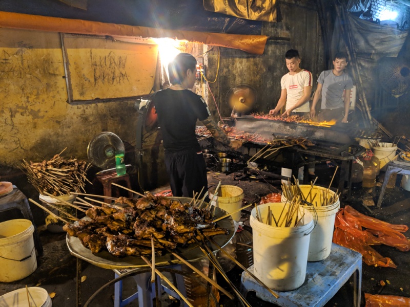 Hanoi, Vietnam: The Best Food and Where to Eat it - Barbeque Chicken Street