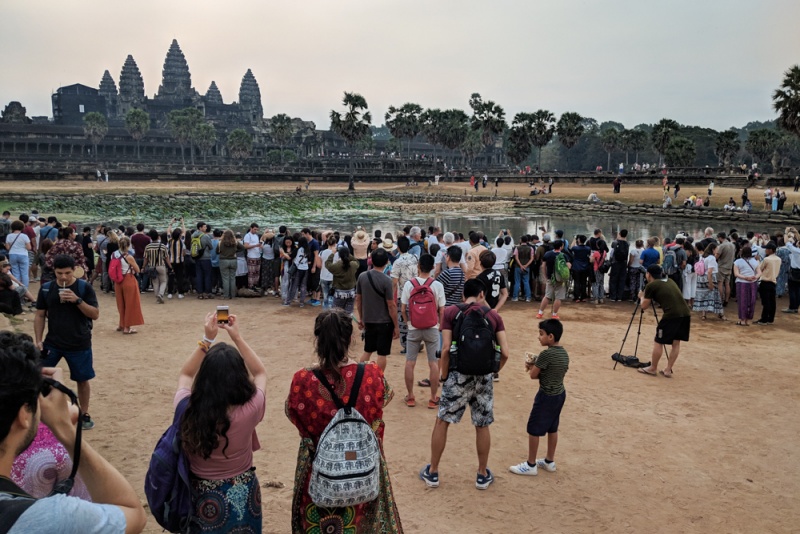 Tips for Visiting Angkor Wat, Cambodia (Things to Know): Sunrise Crowds at Angkor Wat