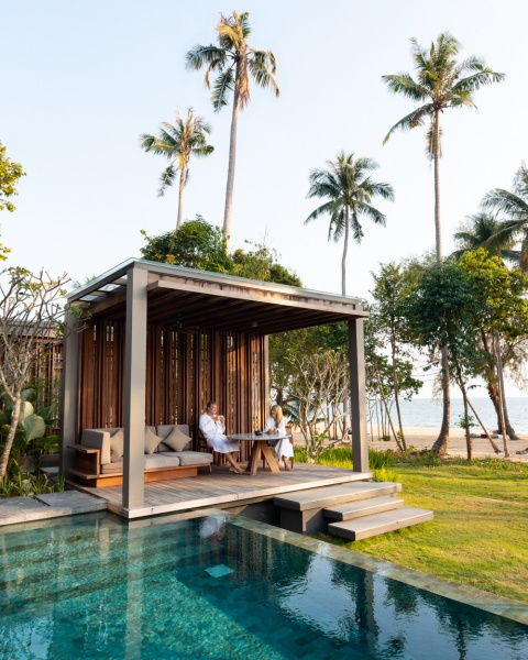 Top Luxury Hotel in Sihanoukville, Cambodia: Alila Villas Koh Russey - Coffee in our Cabana